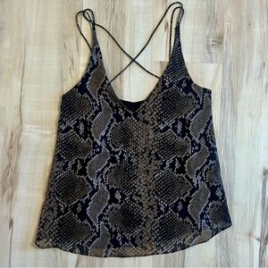 ZARA TRF COLLECTION Snakeskin Spaghetti Strap Tank Top Cami Women's XS